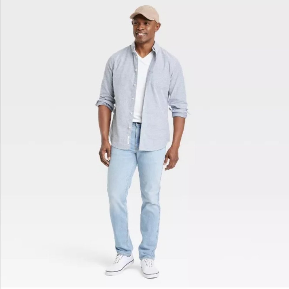 Men's Slim Fit Hemp Jeans-Goodfellow & Co™Blue Denim Wash 30 New Without Tags 1